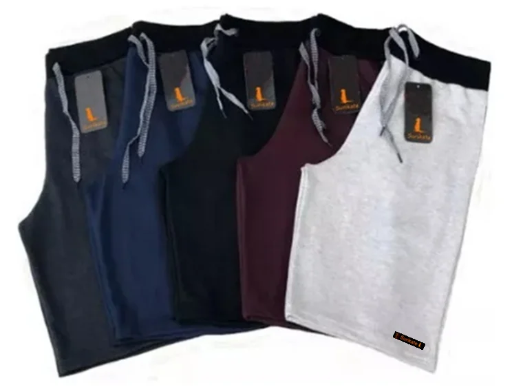 Kit 5 Bermudas Shorts Moletom